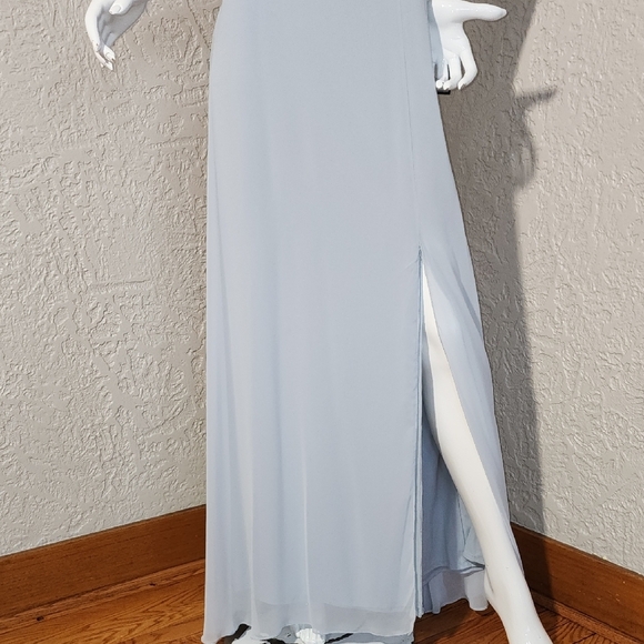 Dessy Collection Off The Shoulder Chiffon A Line Dress - Picture 4 of 8